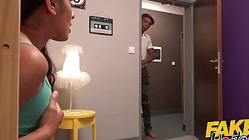 Fake Hostel Indian backpacker has interracial group sex