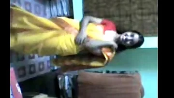 Indian Lucknow Girl stripping saree after party