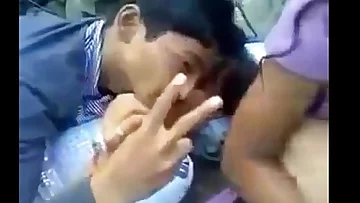 Indian College Group Couples Having Fun Outdoor