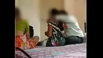 Indian threesome sex with with two famales
