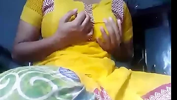 BD Vabi showing & pressing her boobs-Part01