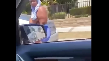 Compton Crip Pulls Up & Sucks Random Titty