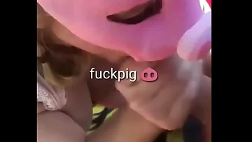 Dumb Fuckpig sucking Another Random Cock in the Forest