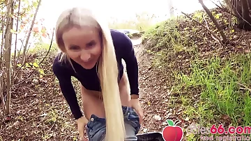 PETITE HORNY blonde Tania Swank BANGED in rain by random guy! тЧП (ENGLISH) Dates66.com