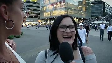 HITZEFREI Hot brunette picked up for a one night stand