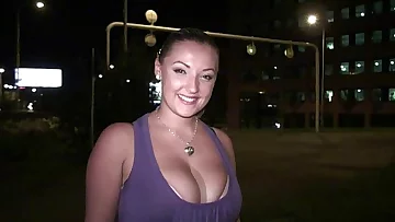Big tits star Krystal Swift preparing to go to PUBLIC gangbang orgy