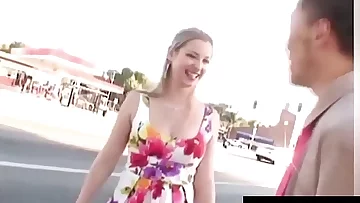 Blonde Pornstar Sunny Lane Picks Up & Fucks Asian Cock!