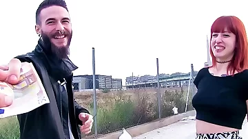 LAS FOLLADORAS - Spanish pornstar Lilyan Red picks up and fucks a guy after public topless show