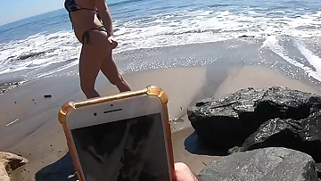 Fucking the blonde beach babe I helped to take selfies - Matthias Christ