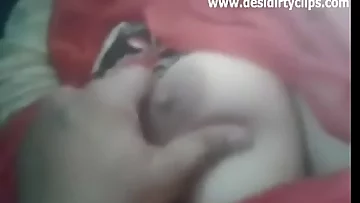 Boobs pressed in train