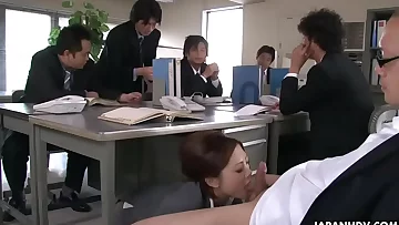 Yoshida getting drilled down about her presentation