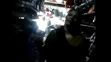 Indian Aunty showing off body in shop part 2