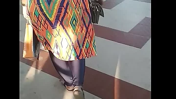 Big Indian aunty ass walking