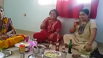 Village Aunties enjoying party with wine than fucking with her husbands... HD