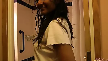 Indian Teen Divya Shaking Hot Ass In Shower