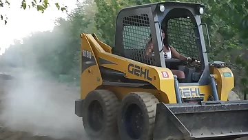 Sexy Indian Girl Driving Bobcat - Maya