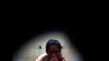 Tamil maid in bathroom