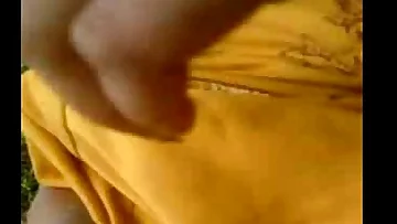 tamil girl boobs pressed hard by bf outdoors with nice tamil audio
