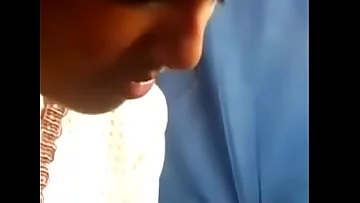 Horny tamil girl sucking black cock and caring it with her tongue
