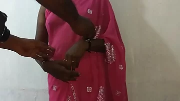 desi indian tamil telugu kannada malayalam hindi horny cheating wife vanitha wearing blue colour saree showing big boobs and shaved pussy press hard boobs press nip rubbing pussy masturbation