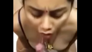 Indian hot bhabhi giving blowjob