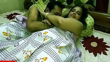 Indian hot xxx Innocent Bhabhi 2nd time sex with husband friend!! Please don't cum inside!