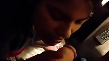 desi nri girl sucking her white bf dick