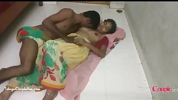 hindi telugu village couple making love passionate hot sex on the floor in saree