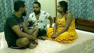 Indian hot Girlfriend shared with desi friend for money:: With Hindi audio