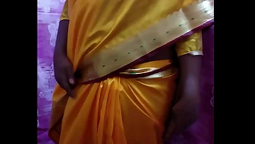 Desi Hot Girl Showing Her Assets Stripping In Saree
