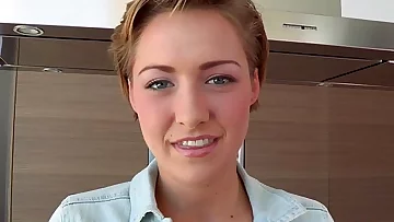 Shorthaired bigdick loving teen facialized