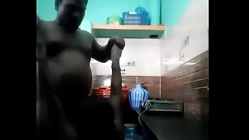 South indian couple fuvking in kitchen with a passion