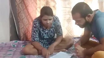 Indian Home tutor fucking sexy teen student at home, enjoy with clear audio