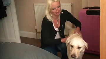 Fat man ass fucks his thin blonde wife