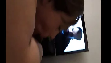 BBW blowing black cock