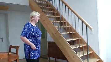 He helps blonde granny